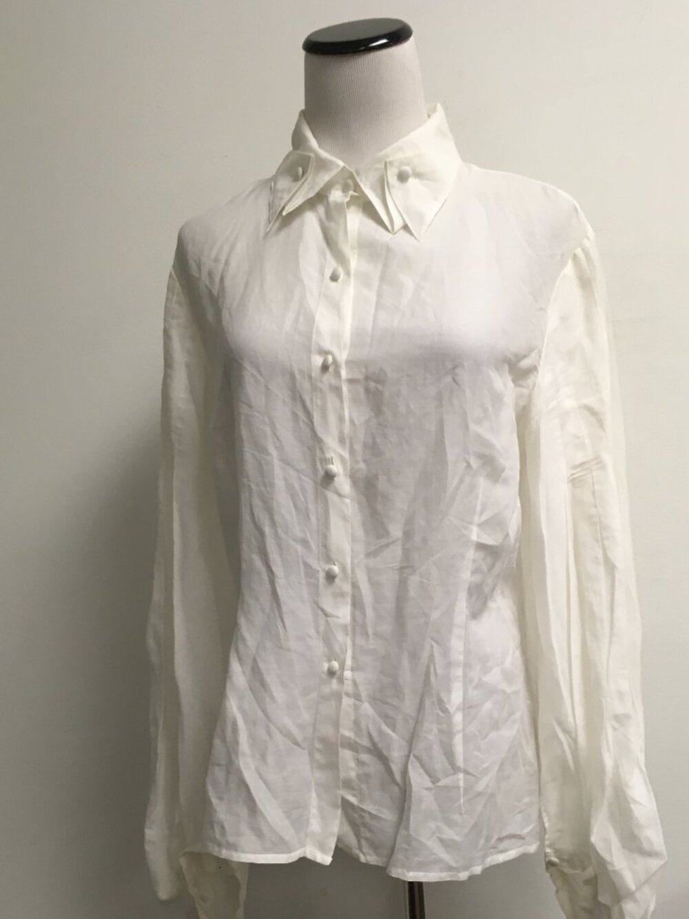 Trelise Cooper white sheer gauze cotton shirt M L